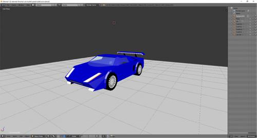 low poly race car game ready preview image
